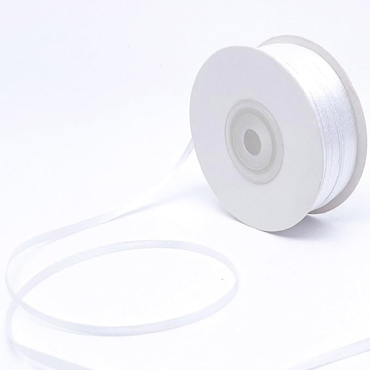 White Ribbon - Solid Color Satin Ribbon,1/8 inch x 100 Yards Double Face Gift Ribbon for Crafts